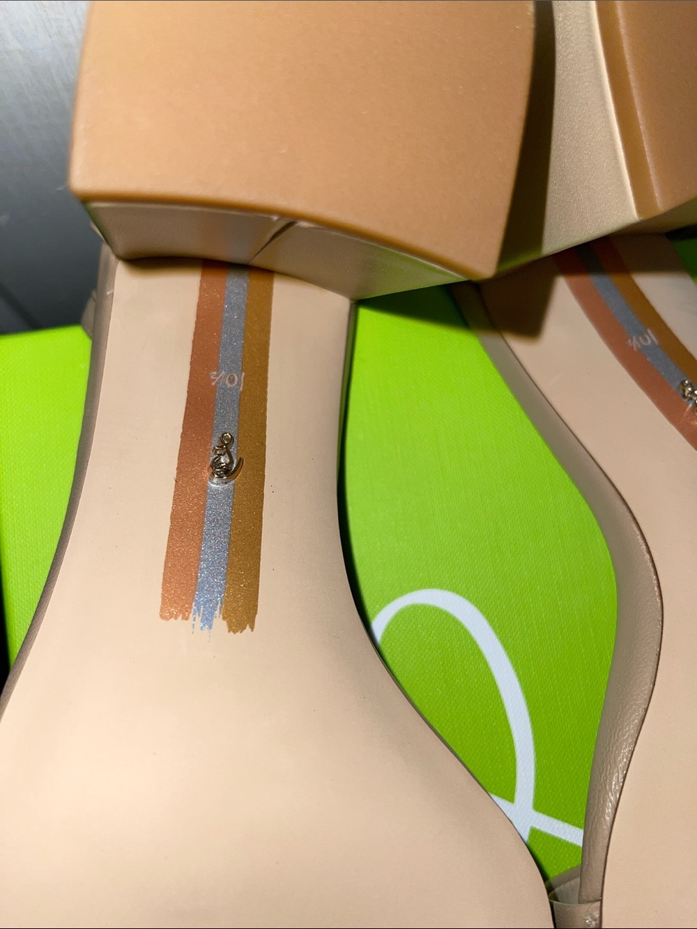 Sam Edelman Daniella Ankle Strap Beige Leather Block Heel Sandals NWT 10.5 40.5 - Picture 8 of 11